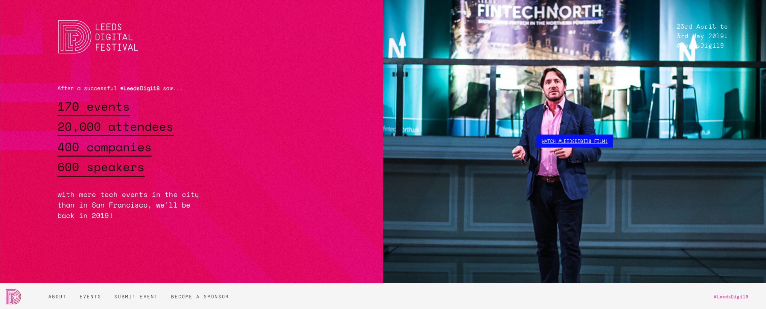 Screenshot of Leeds Digital Festival Website