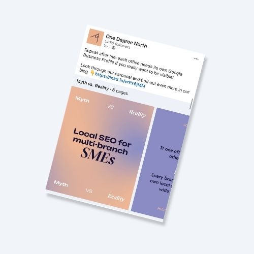 A screenshot of a repurposed blog, a LinkedIn carousel.